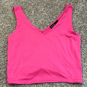 Women's Crop Tank Top Pink Size M